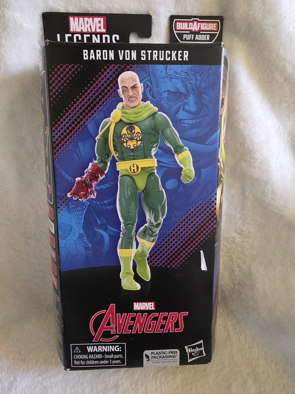 Marvel Legends Baron Von Strucker Avengers Puff Adder BAF Wave NIB Sealed Hasbro